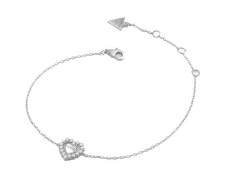 Guess Bracciale Da Donna In Argento Heart Jardin Jsbb04457Jwrh - Lunghezza: 18,5 Cm