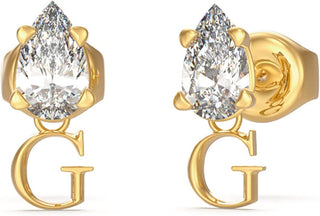 Guess Eleganti Orecchini Pendenti Da Festa Con Borchie Placcate In Oro Jube02151Jwygt/U