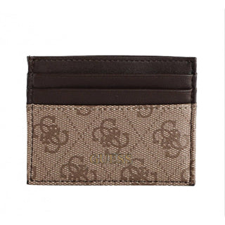 Guess, Vezzola, porta carte di credito in pelle, SMVEZLLEA25, marrone, unisex