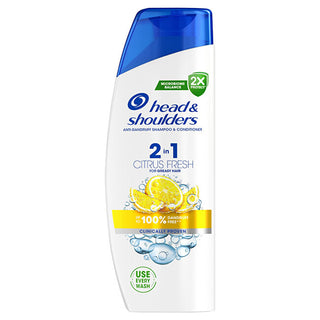 Head & Shoulders Shampoo E Balsamo Per Capelli Grassi 2 In 1 Citrus Fresh (Shampoo E Balsamo Antiforfora) 330 Ml