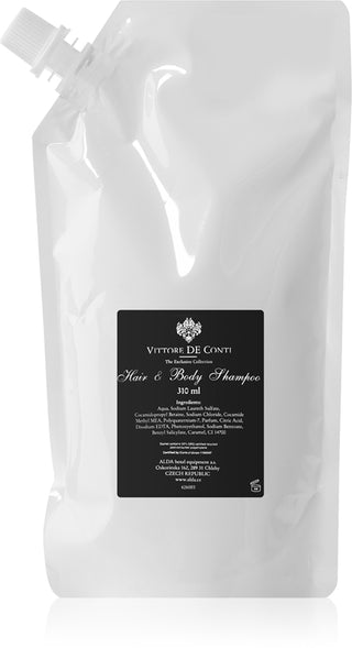 Vittore De Conti Shampooo per capelli e corpo 310 ml ricarica