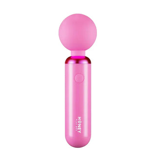 Honey Play Box Pomi Wand, vibratore Clitoral Wand, 10 modalità di vibrazione, ricaricabile tramite USB, silicone+ABS, 17,60 × 4,70 × 4,70 cm, rosa