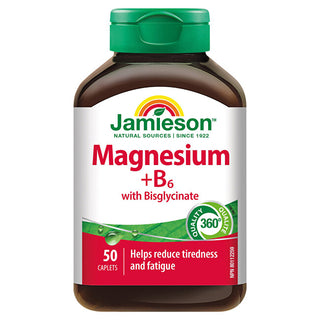 Jamieson Magnesium + Vitamin B6 con bisglycinate 50 compresse