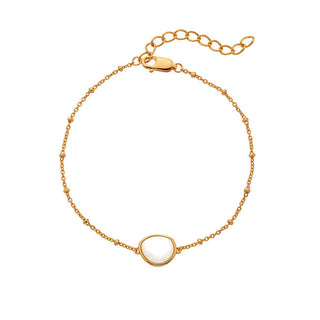 Hot Diamonds Elegante Bracciale Placcato Oro Con Diamante E Madreperla Golden Edit Soul Dl704