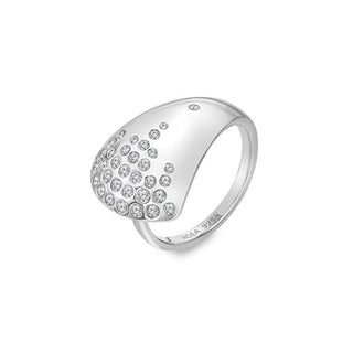 Hot Diamonds Elegante Anello Con Diamante E Topazio Spritz Dr295 - Circuito: 58 Mm
