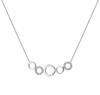 Hot Diamonds Elegante Collana In Argento Con Diamante E Topazio Balance Dn164