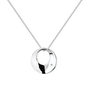 Hot Diamonds Elegante Collana In Argento Con Diamante Quest Dp787 (Catena, Pendente)