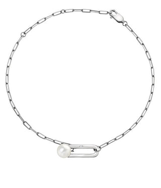 Hot Diamonds Elegante Bracciale In Argento Con Diamanti E Perle Linked Dl652