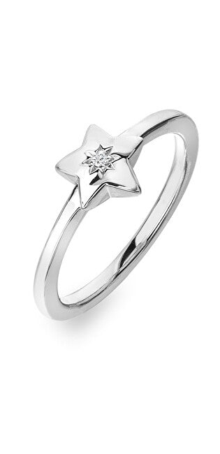 Hot Diamonds Anello Giocoso In Argento Con Diamante Most Loved Dr242 - Circuito: 59 Mm