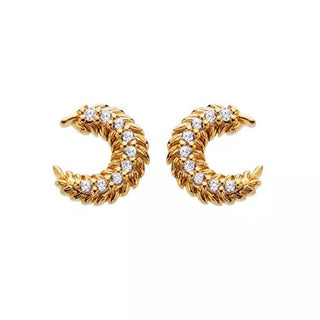 Hot Diamonds Delicati Orecchini Placcati Oro Con Diamanti E Topazi Selene De855