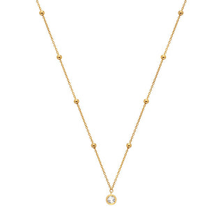 Hot Diamonds Collana Placcata In Oro Con Topazio E Diamanti Dn196