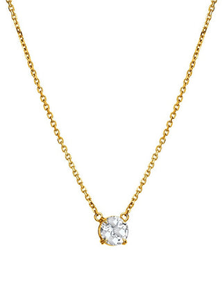 Hot Diamonds Elegante Collana Placcata Oro Con Topazio E Diamante Gemstone Dn214