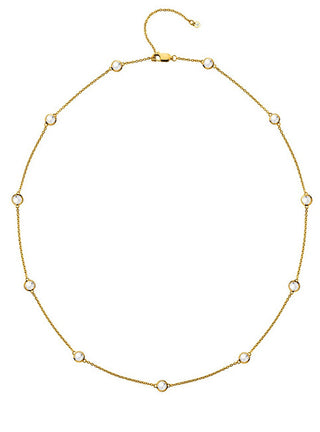 Hot Diamonds Lussuosa Collana Placcata In Oro Con Topazio E Diamante Autentico Gemstone Dn212