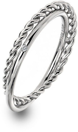 Hot diamonds Luxury silver Anello con the right diamond Jasmine DR210 - Circonferenza: 52 mm