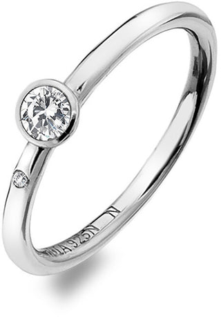 Hot diamonds Luxury silver Anello con topaz e Willow DR206 diamond - Circonferenza: 59 mm