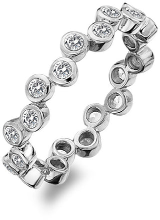 Hot Diamonds Anello Di Lusso In Argento Con Topazio E Diamante Willow Dr208 - Circuito: 54 Mm