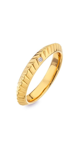 Hot diamonds Modern gold-plated Anello with Jac Jossa Hope DR228 diamond - Circuit: 56 mm