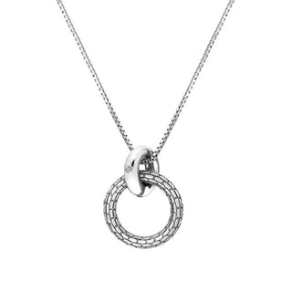 Hot Diamonds Collana Moderna In Argento Con Diamante Intrecciato Dp866 (Catena, Pendente)