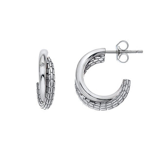 Hot Diamonds Orecchini In Argento Senza Tempo Con Diamanti Woven De689
