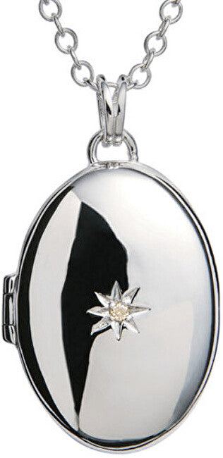 Hot Diamonds Collana Con Medaglione E Diamante Dp143_Dp549 - Lunghezza: 46 Cm