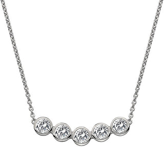 Hot Diamonds Collana In Argento Con Topazi E Diamanti Autentici Willow Dn129