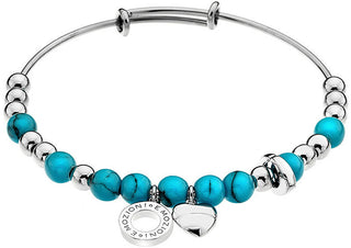 Hot Diamonds Bracciale In Acciaio Inossidabile Emozioni Faux Turchese Dc132