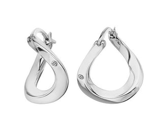 Hot Diamonds Orecchini Originali In Argento Con Diamanti Huggies De792