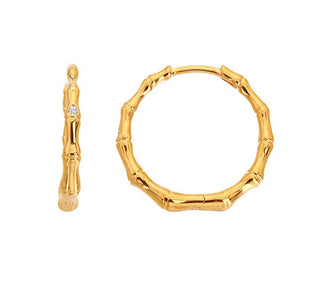 Hot diamonds Gold-plated hoop Orecchini with diamond Golden Edit Hope DE842