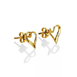 Gold-plated Orecchini Hot Diamonds X Golden Edit Heart DE848