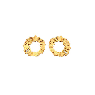 Hot Diamonds Orecchini Placcati Oro Con Diamanti E Topazi Golden Edit Hope De837