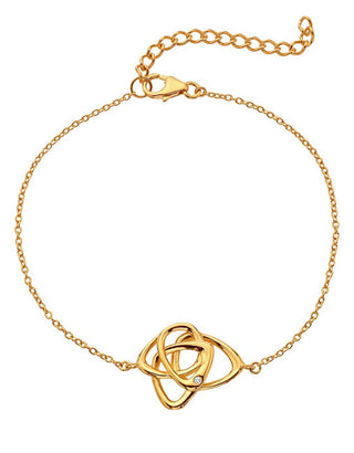 Hot Diamonds Bracciale Placcato Oro Con Diamante Autentico Golden Edit Hope Dl708
