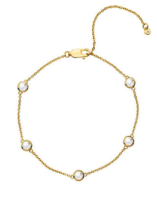 Hot Diamonds Bracciale Placcato Oro Con Topazio E Diamante Autentico Gemstone Dl698