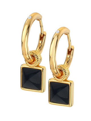 Hot Diamonds Deliziosi Orecchini A Cerchio Con Diamanti E Onice 2 In 1 Jac Jossa Hope De737