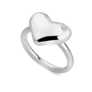 Hot Diamonds Affascinante Anello In Argento Con Diamante Desire Dr275 - Circuito: 58 Mm