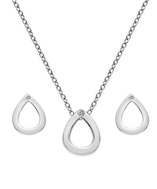 Hot diamonds Amulets SS135 Silver Jewelry Set (Collana, Orecchini)