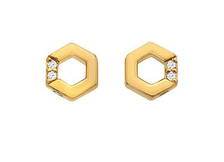 Hot diamonds Dainty Jac Jossa Hope DE756 Diamond and Topaz Gold Plated Orecchini