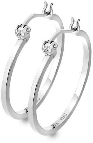Hot Diamonds Orecchini In Argento Con Diamanti Hoops De625