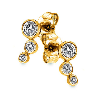 Hot Diamonds Orecchini Placcati Oro Con Diamanti Gemstone De833