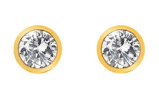 Hot Diamonds Orecchini Placcati In Oro Con Topazio E Diamante Autentico Gemstone De832
