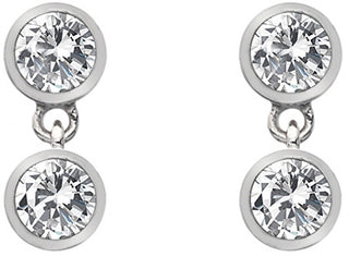 Hot diamonds Silver Orecchini con topaz e genuine diamond Willow DE586