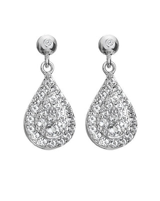 Hot Diamonds Orecchini Pendenti In Argento Con Diamanti E Topazi Scintillanti De735