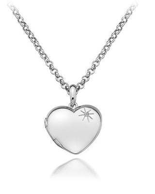Silver Collana Hot Diamonds DP495 Memoirs Heart Locket