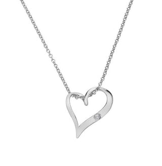 Hot diamonds Silver Collana con diamond Heart DP1086 (chain, Ciondolo)