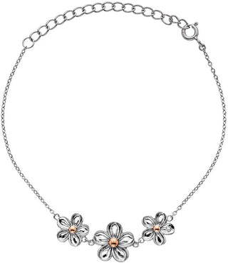 Hot diamonds Silver Bracciale con flowers Forget me not DL596