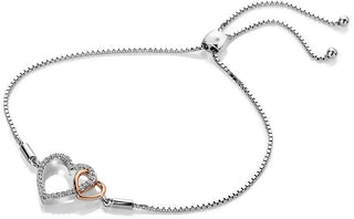 Hot Diamonds Bracciale In Argento Con Diamante Autentico Flora Dl590