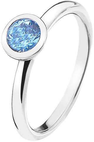 Hot Diamonds Anillo de plata Emozioni Scintilla Blue Peace Er022 - Circunferencia: 56 Mm 