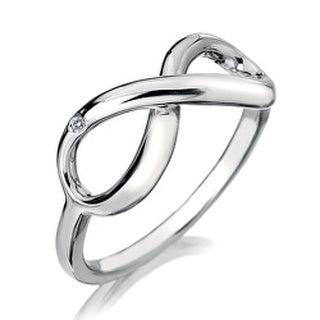 Silver Anello Hot Diamonds Infinity DR144 - Circuit: 58 mm