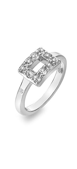 Hot diamonds Silver Anello con diamond e topaz Echo DR240 - Circonferenza: 58 mm