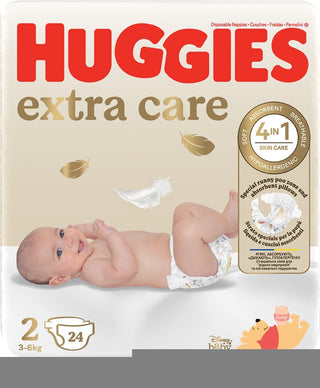 Huggies Extra Care Size 2 Pannolino Monouso 3-6 Kg 24 Pezzi scadenza 12/27 Promozione