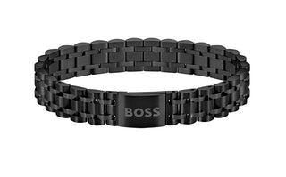 Hugo Boss Elegante Bracciale Nero Da Uomo Owan 1580646